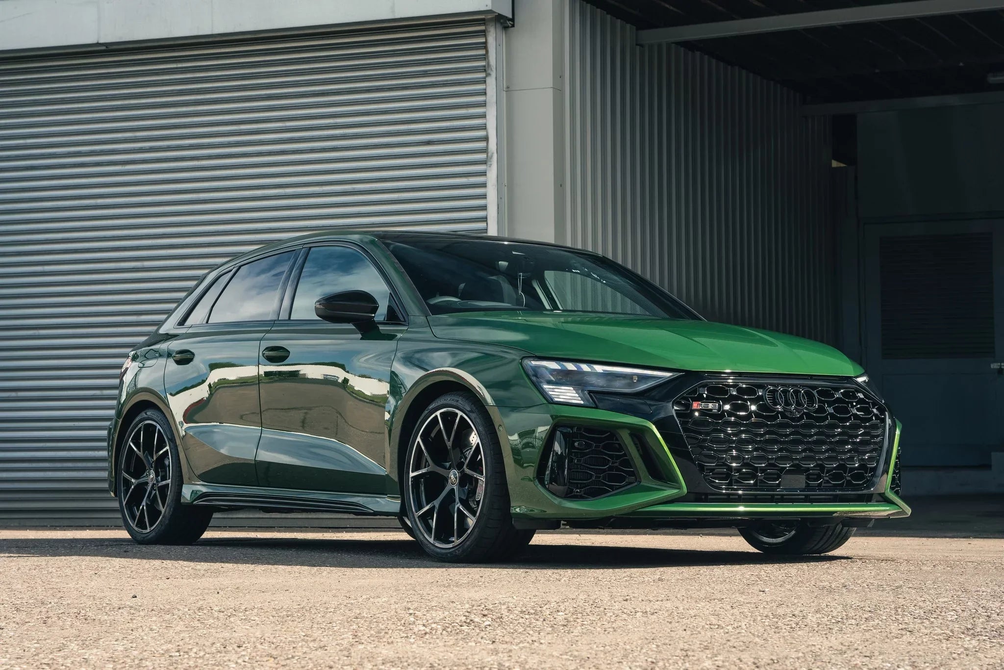 Dark Green Audi RS3