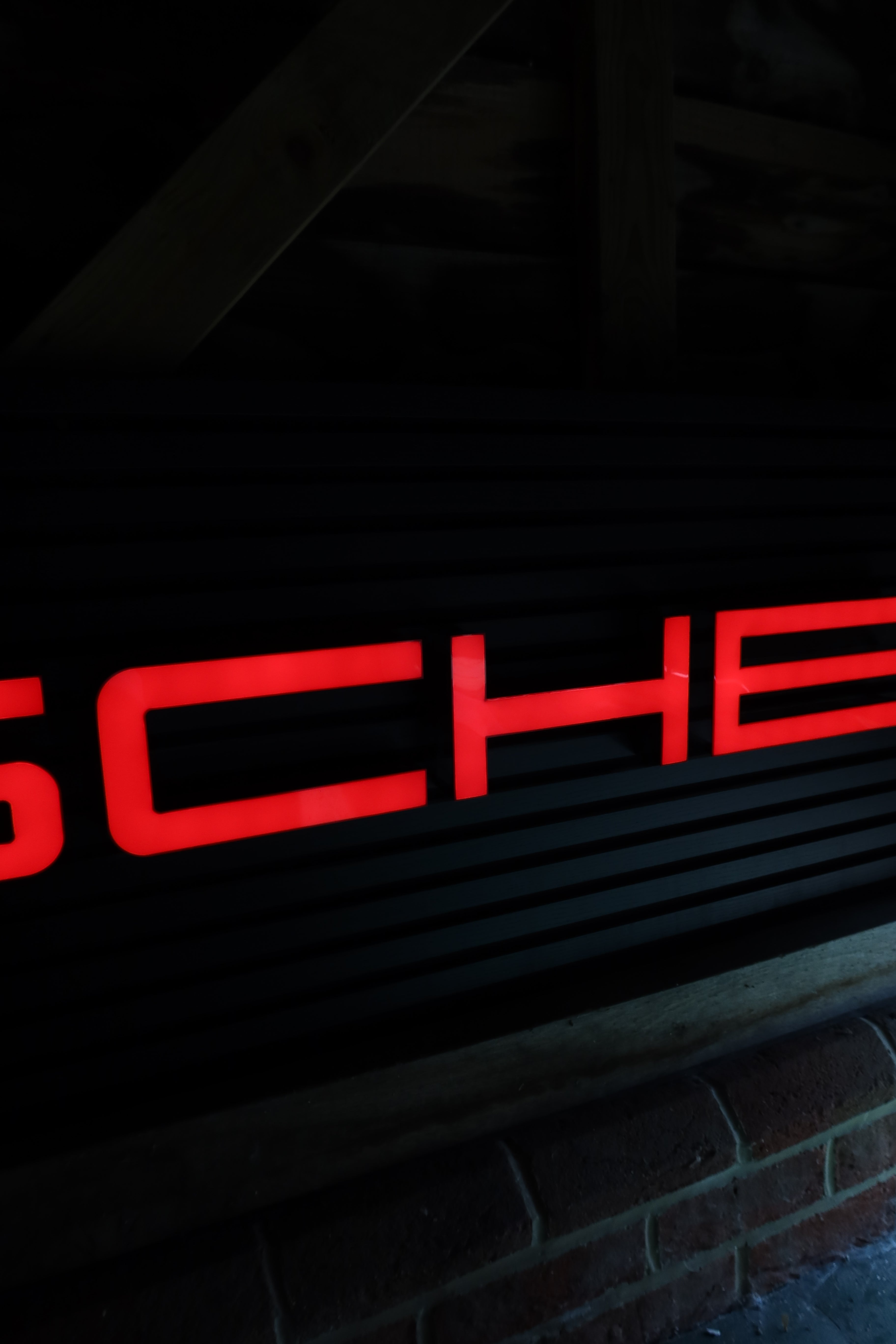 Illuminated Porsche Showroom Sign