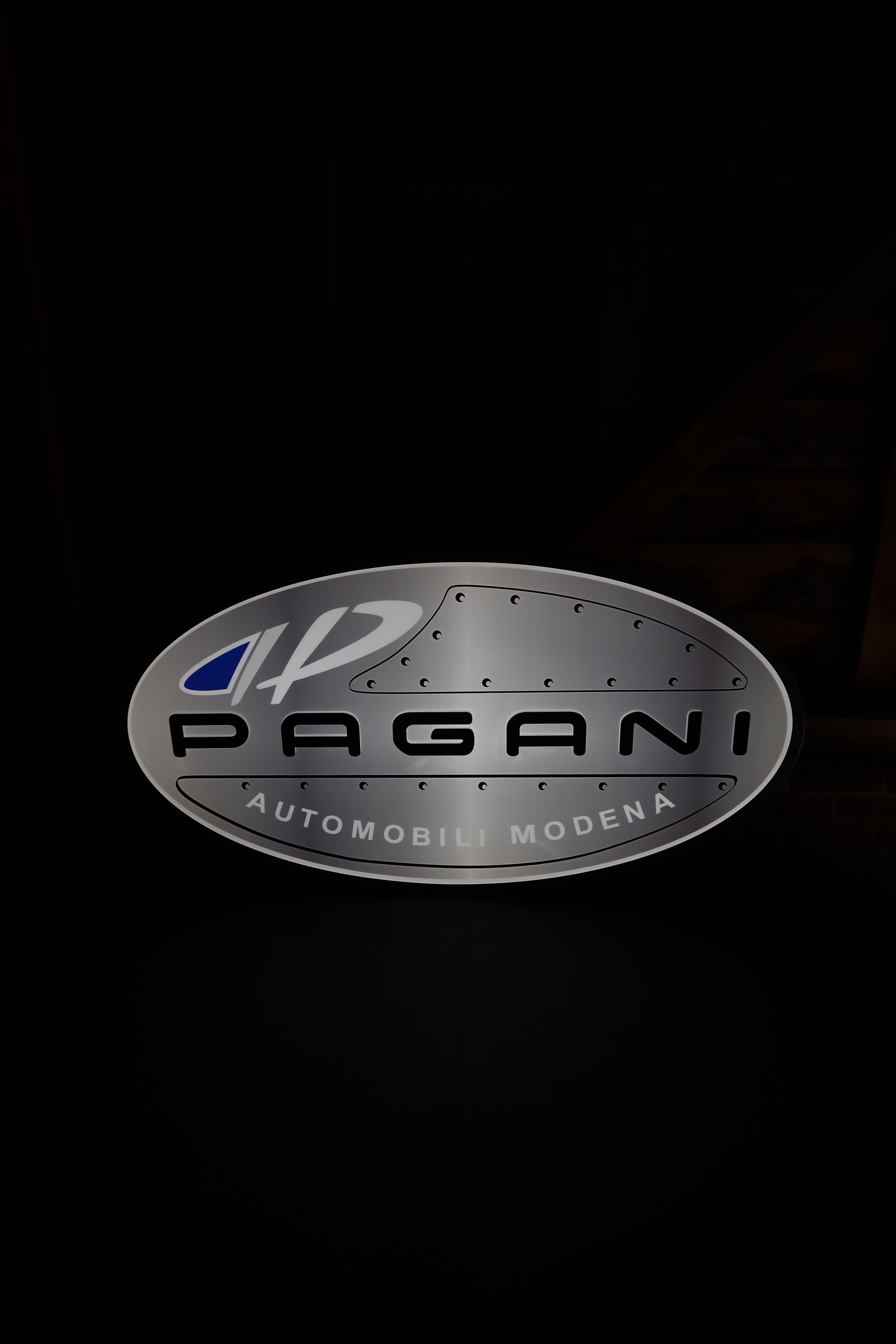Illuminated Pagani Showroom Sign