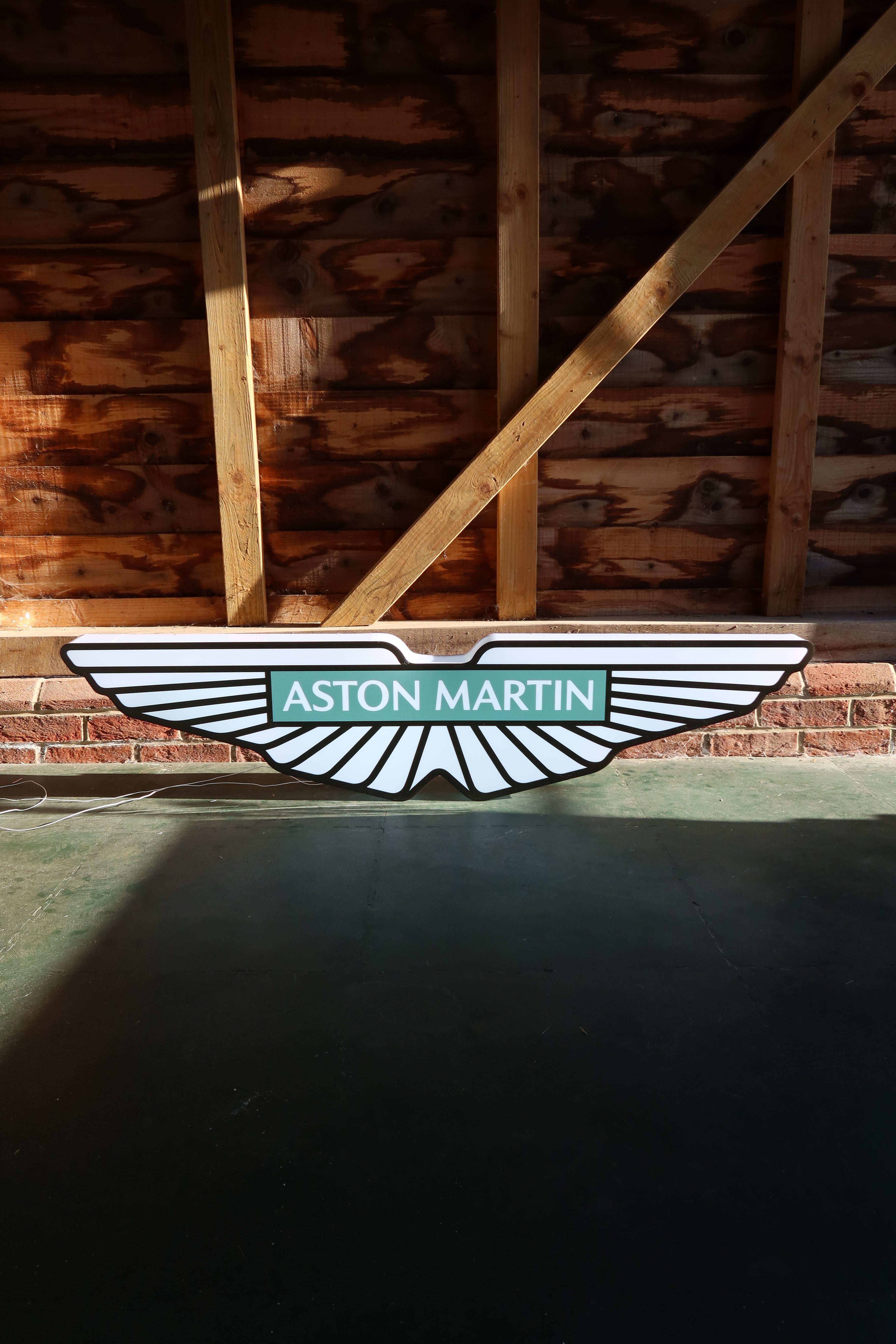 Illuminated Aston Martin Showroom Sign