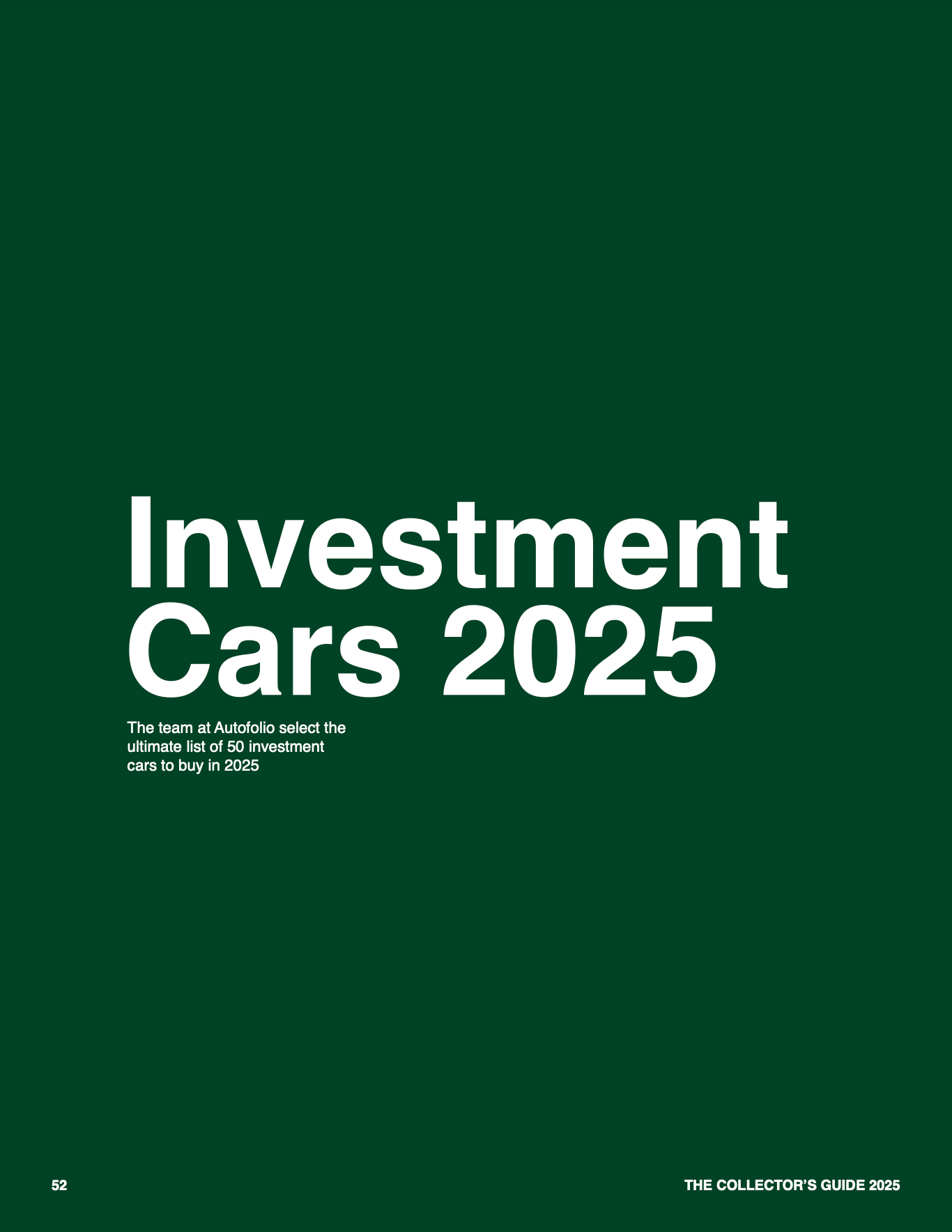 The Collector's Guide 2025