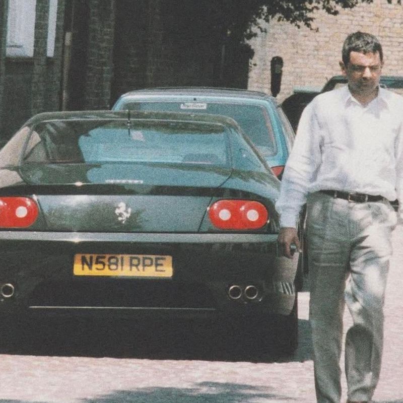 Rowan Atkinson's Ferrari 456 Cost £192,000. Today it is worth £50,000.