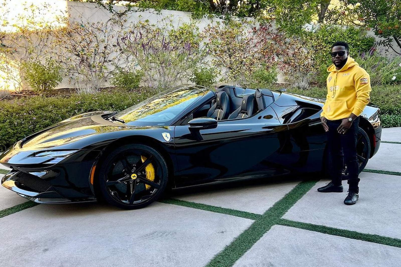 Kevin Hart's Black Ferrari SF90 Spider