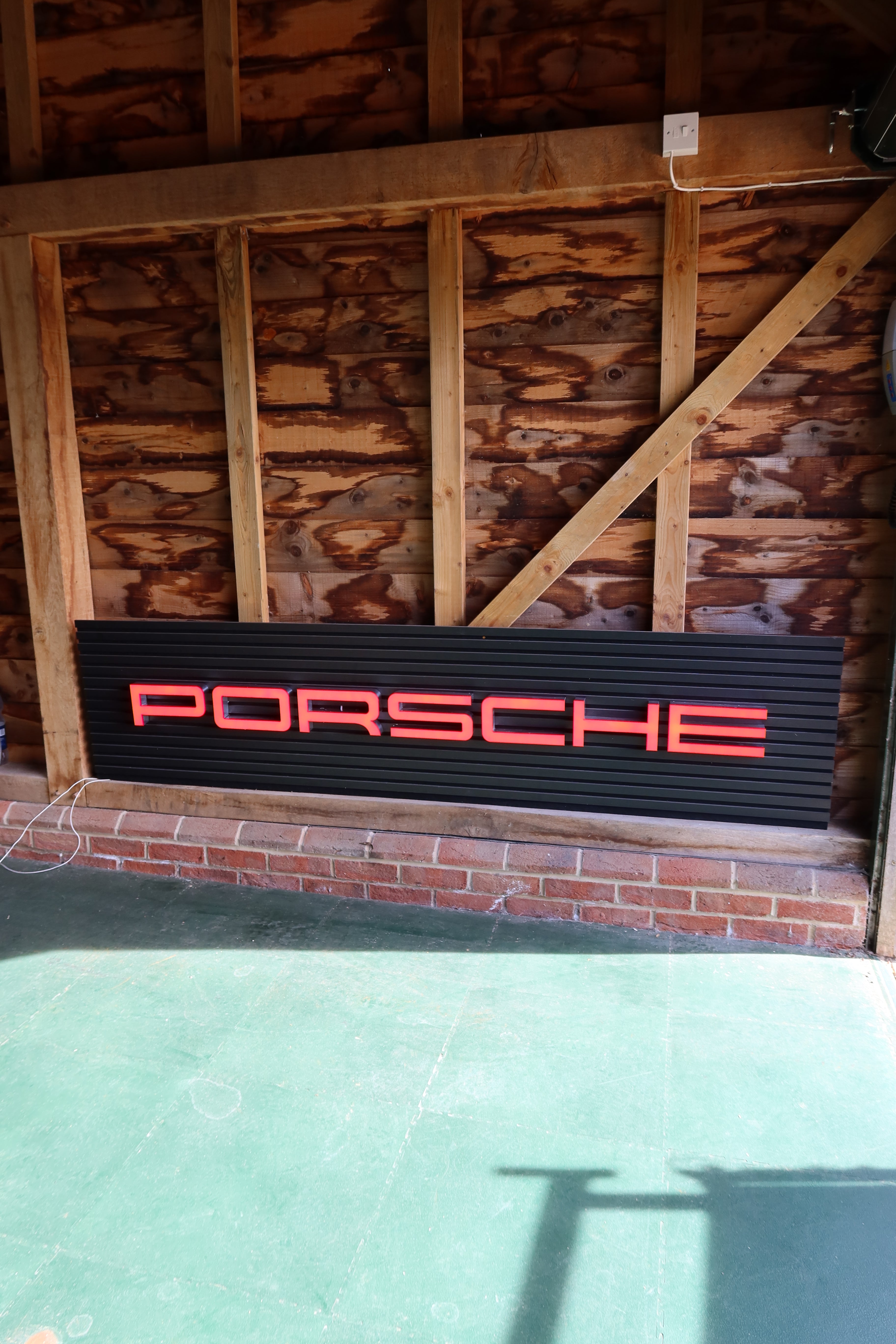 Illuminated Porsche Showroom Sign