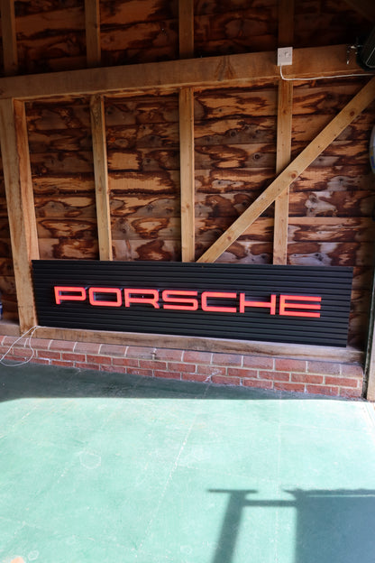 Illuminated Porsche Showroom Sign