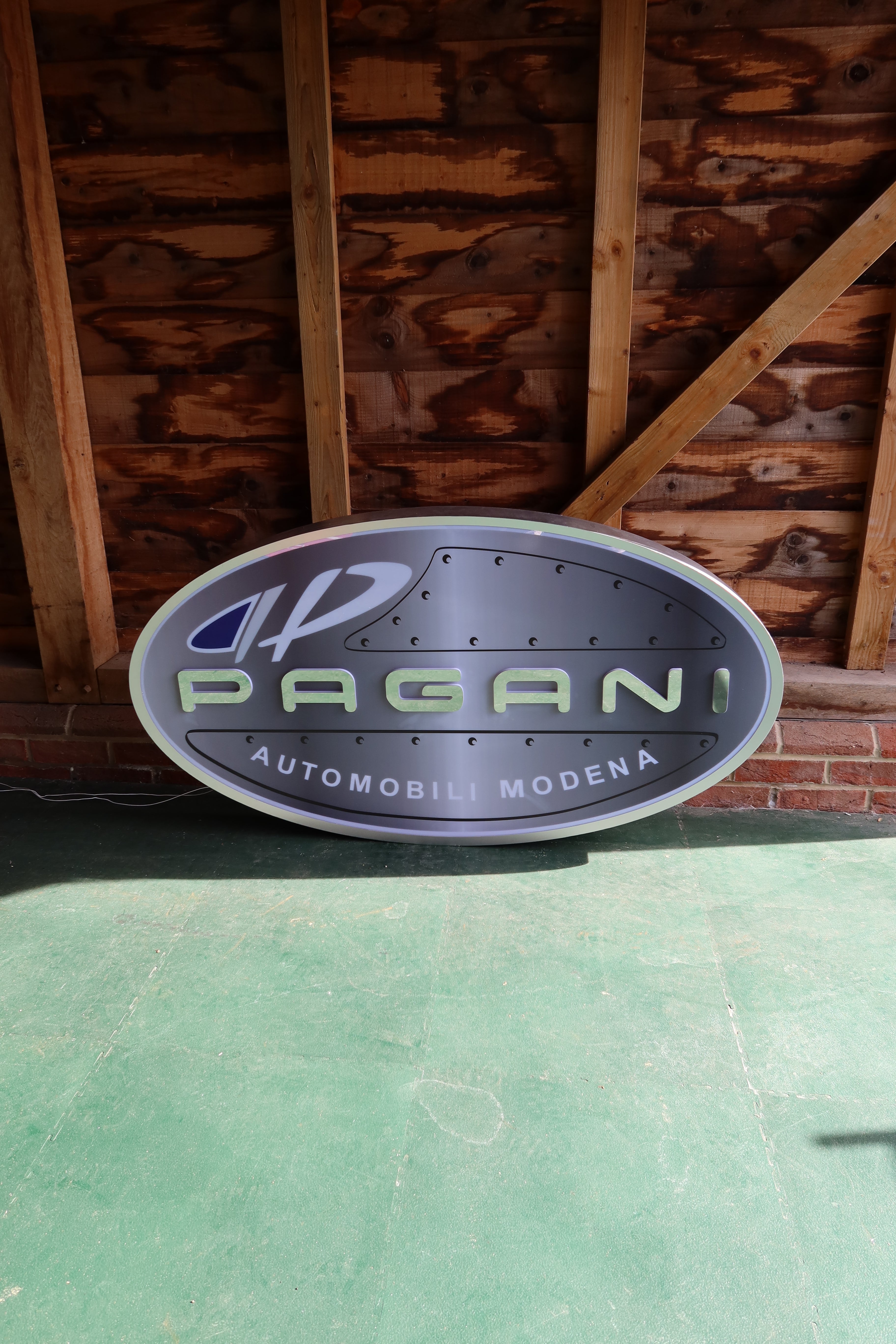 Illuminated Pagani Showroom Sign
