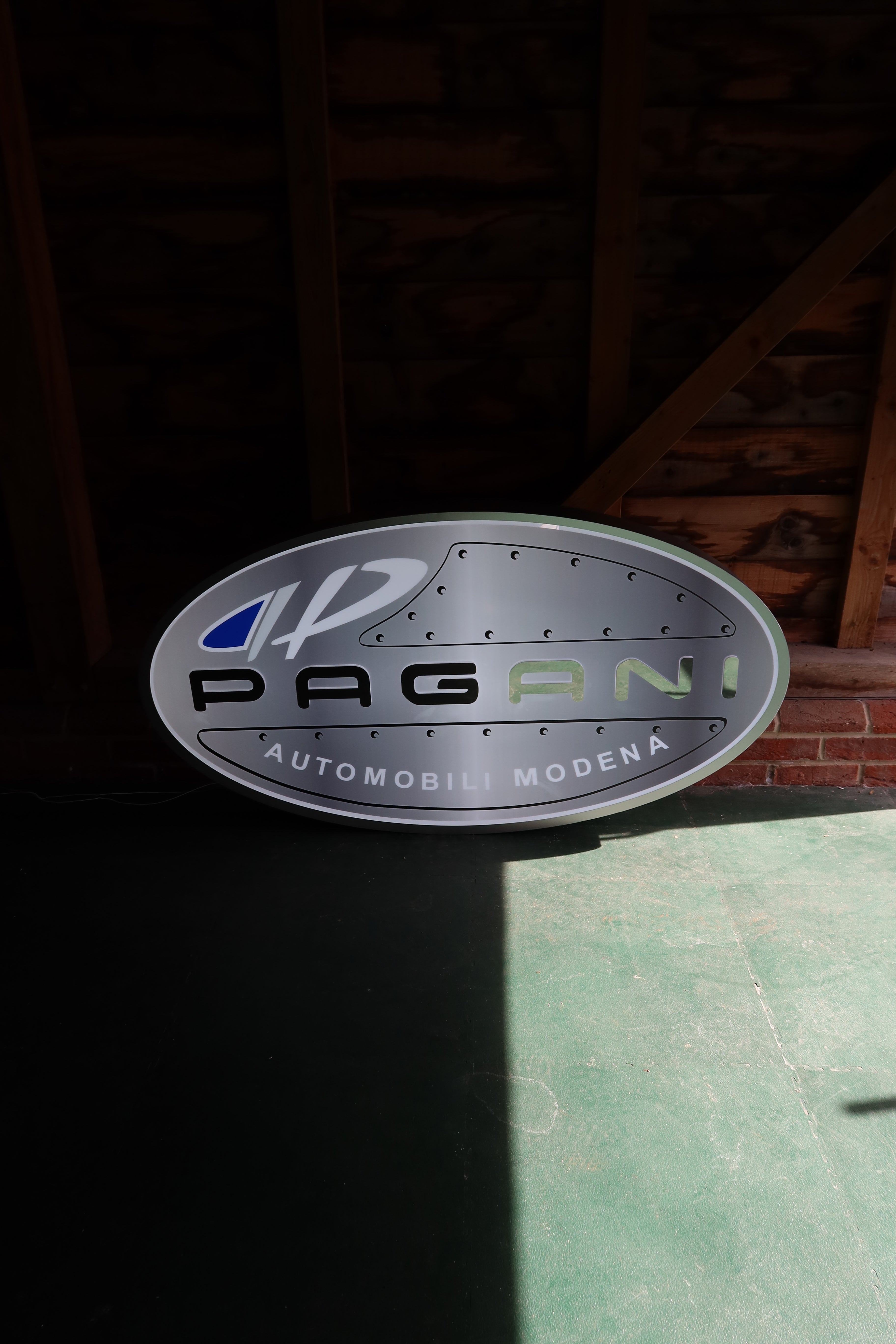 Illuminated Pagani Showroom Sign