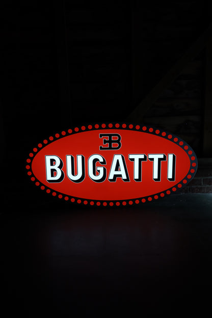 Illuminated Bugatti Showroom Sign