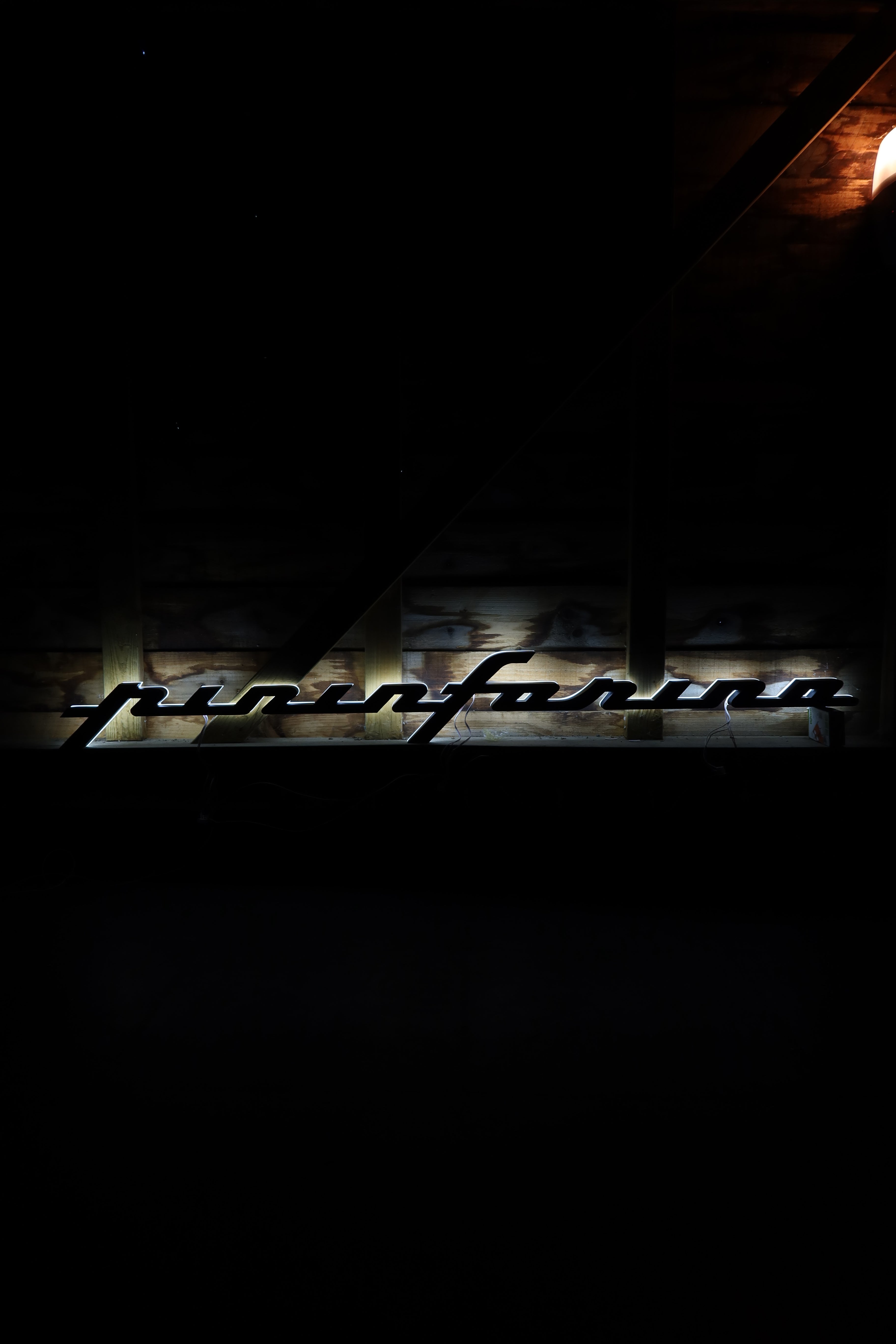 Illuminated Pininfarina Showroom Sign